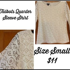 Talbots quarter sleeve shirt